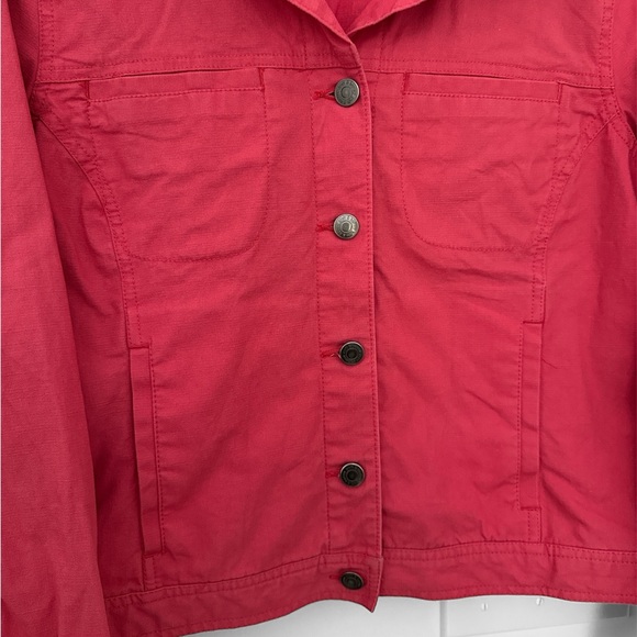 Croft and Barrow Women's Denim Jacket (Coral) - Picture 3 of 7